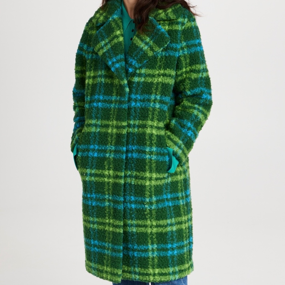 APPARIS Tikka Green Plain Coat - Medium